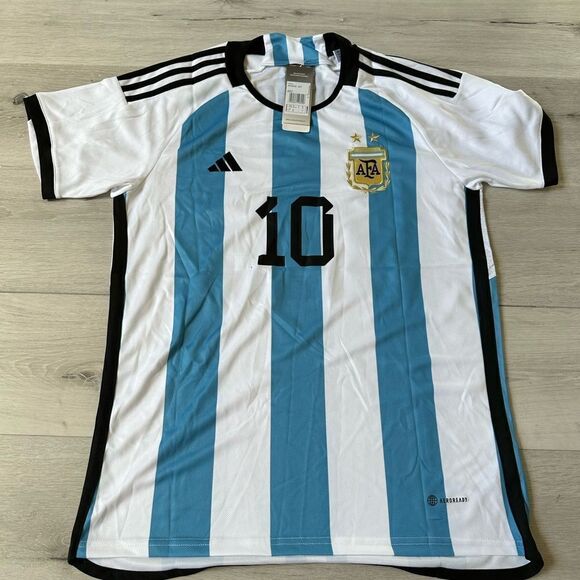 ADIDAS LIONEL OMAR 10 ARGENTINA THREE STAR 22/23 HOME JERSEY NWT IN PKG - Picture 4 of 7
